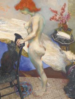 Maggi Hambling - Red Head In Bedroom