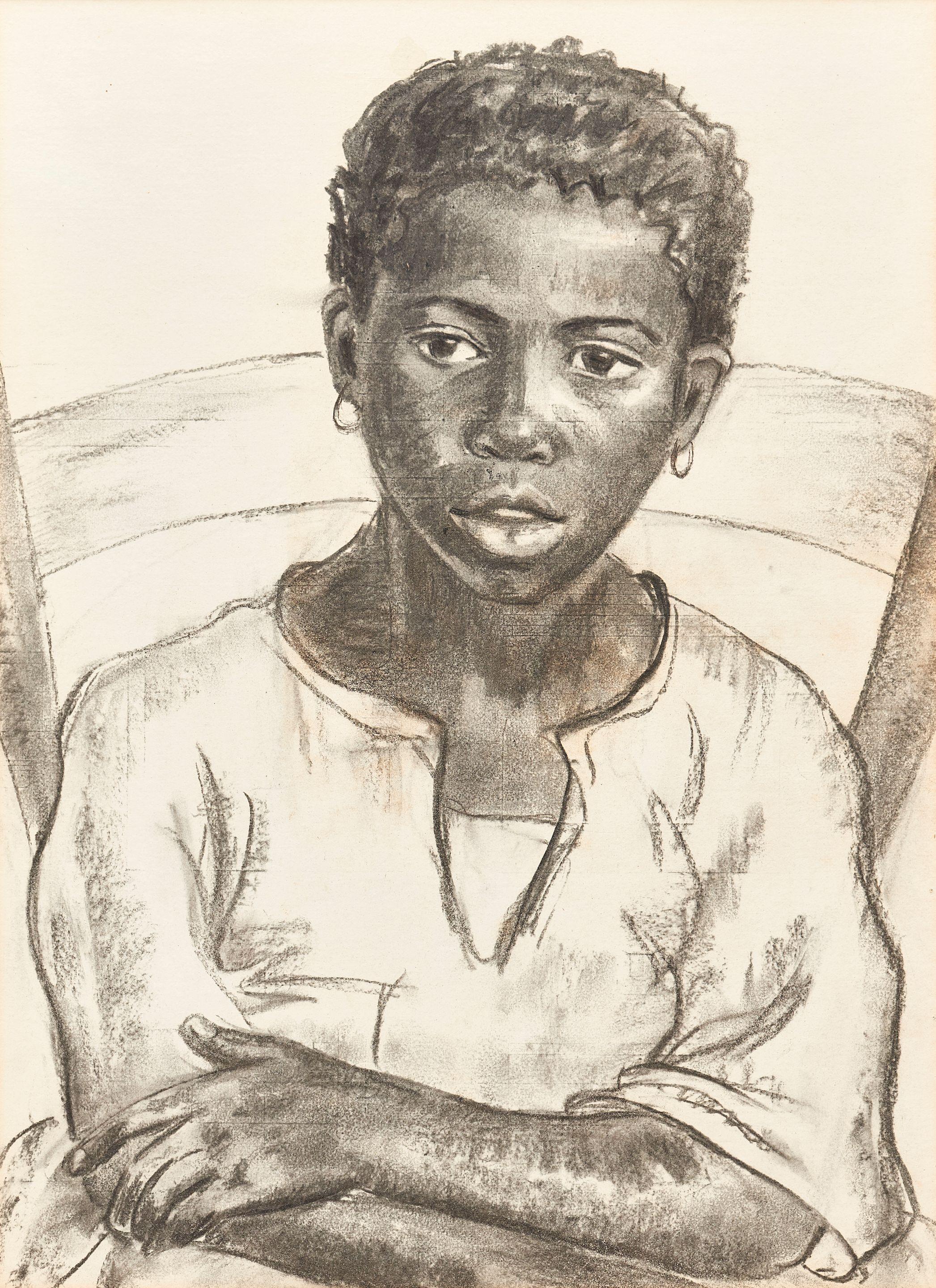 Maggie Laubser - Portrait of a girl