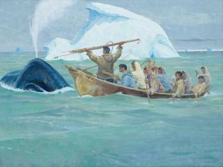 Magnus Colcord Heurlin - Eskimo Whaling Scene