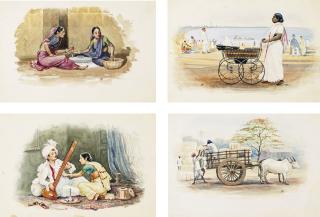 Mahadev Visvanath Dhurandhar - Twenty Watercolours Depicting Scenes Of Bombay