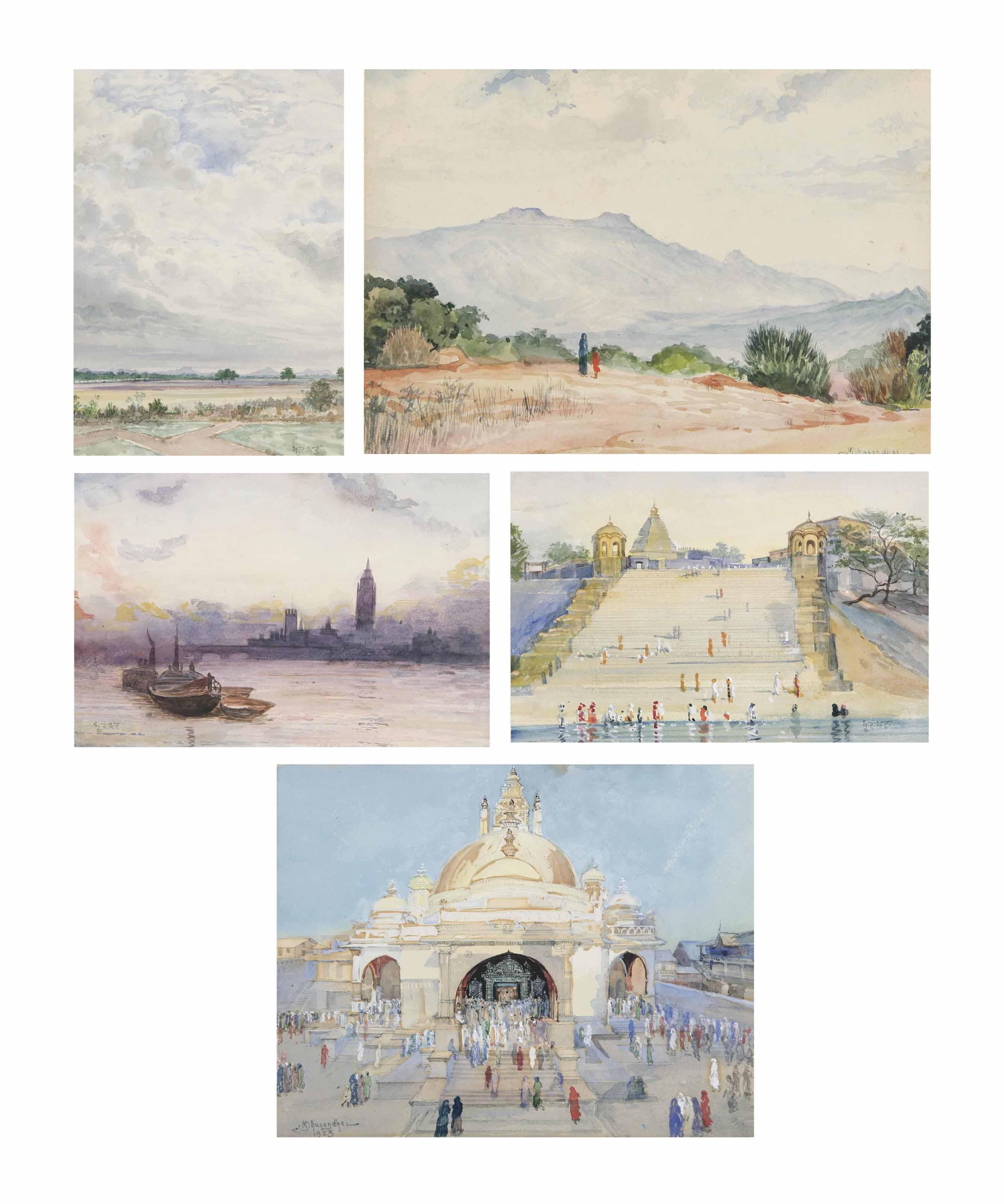 Mahadev Viswanath Dhurandhar - Untitled (Landscapes)