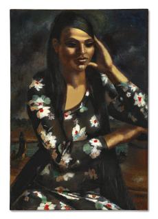 Mahmoud Saïd - Fille à l’imprimé (Girl in a printed dress)