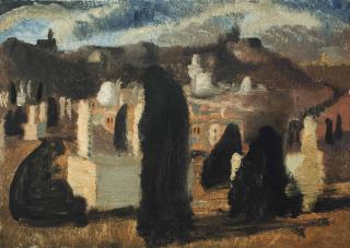 Mahmoud Saïd - Les tombes de Bacos, Alexandrie (esquisse)