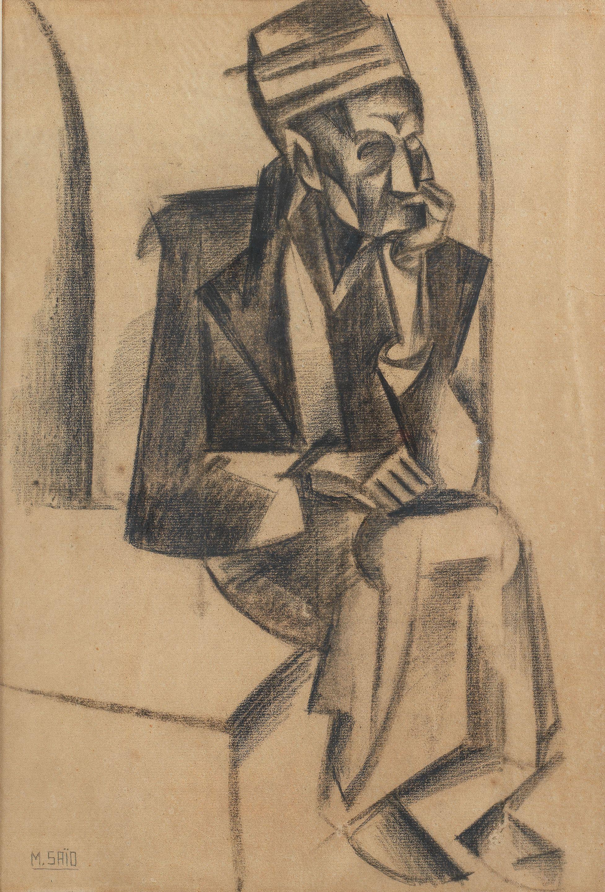 Mahmoud Said - Vieux cheikh assis (Old Sheikh Seated)