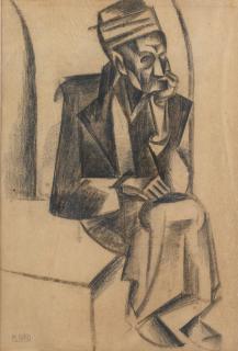 Mahmoud Said - Vieux cheikh assis (Old Sheikh Seated)