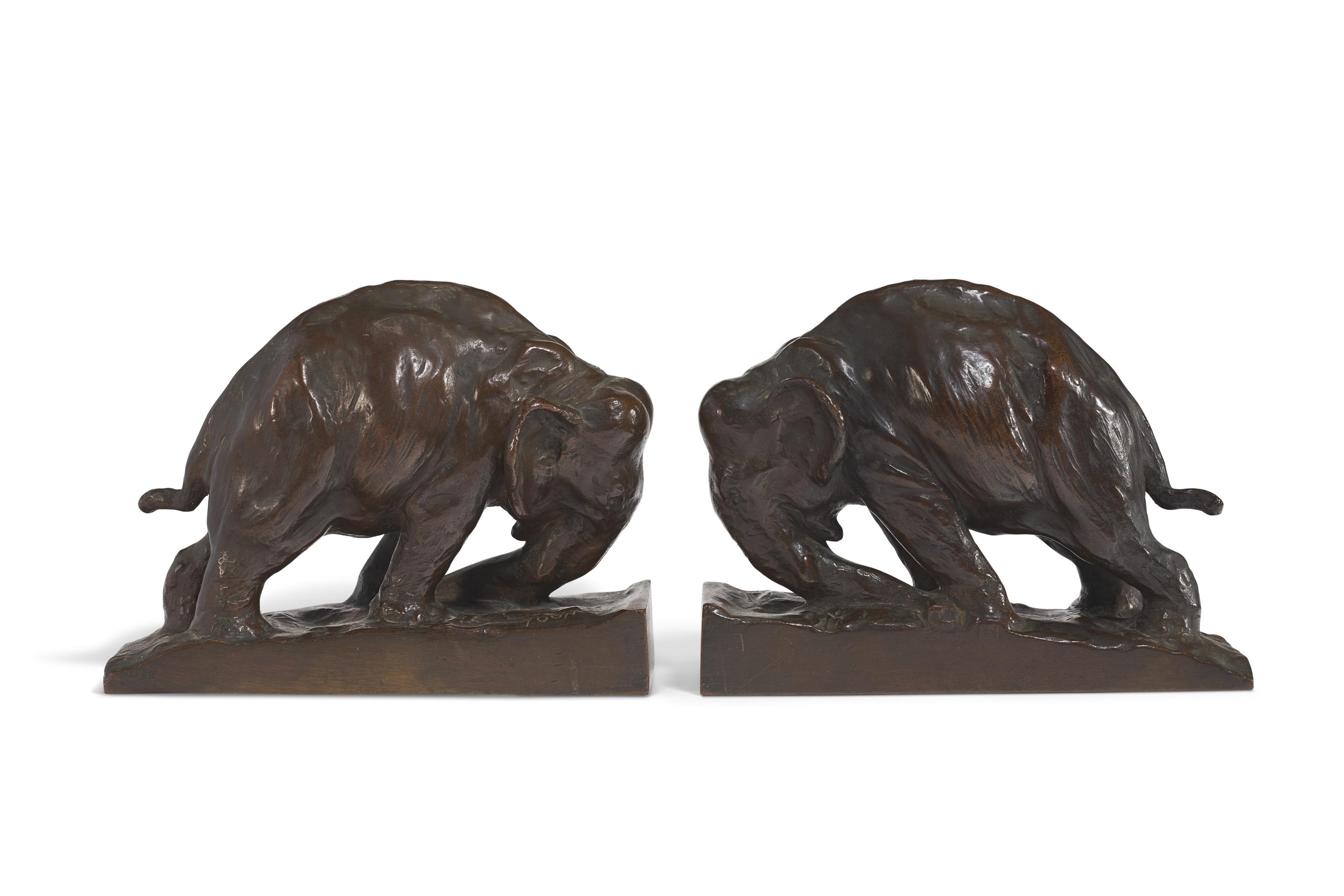 Mahonri Mackintosh Young - \'Elephant\': A Pair of Bookends