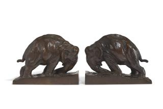 Mahonri Mackintosh Young - \'Elephant\': A Pair of Bookends