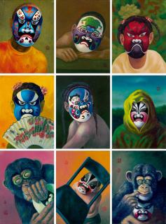 Mai Jinyao - Behind The Mask Series（Nine Pieces）(Photographed In 2001-2002；Executed In 2008)