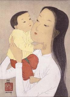 Mai Thu - Femme à l\'enfant (mother and child)