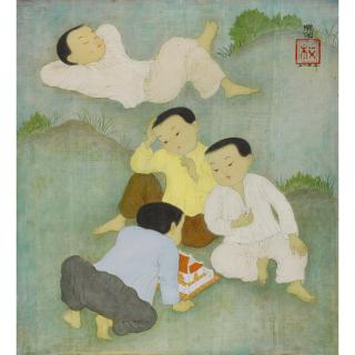 Mai Trung Thu - Enfants Jouant Par Terre (Children At Play)