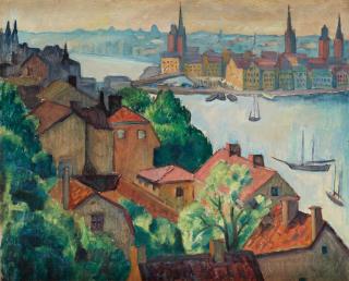 Maj Bring - View from Söder towards Gamla Stan, Stockholm