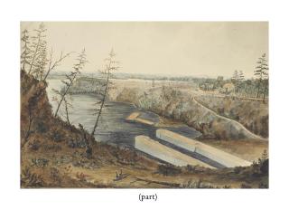 Major Charles Frederick Gibson - ‘By Town The Eight Locks from The Sappers Bridge’; and A view of the entrance to the Rideau Canal