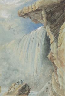 Major Charles Frederick Gibson - Part of the horse-shoe fall, taken from beneath Table Rock; and The horse-shoe fall and Goat Island, taken from the Canadian side