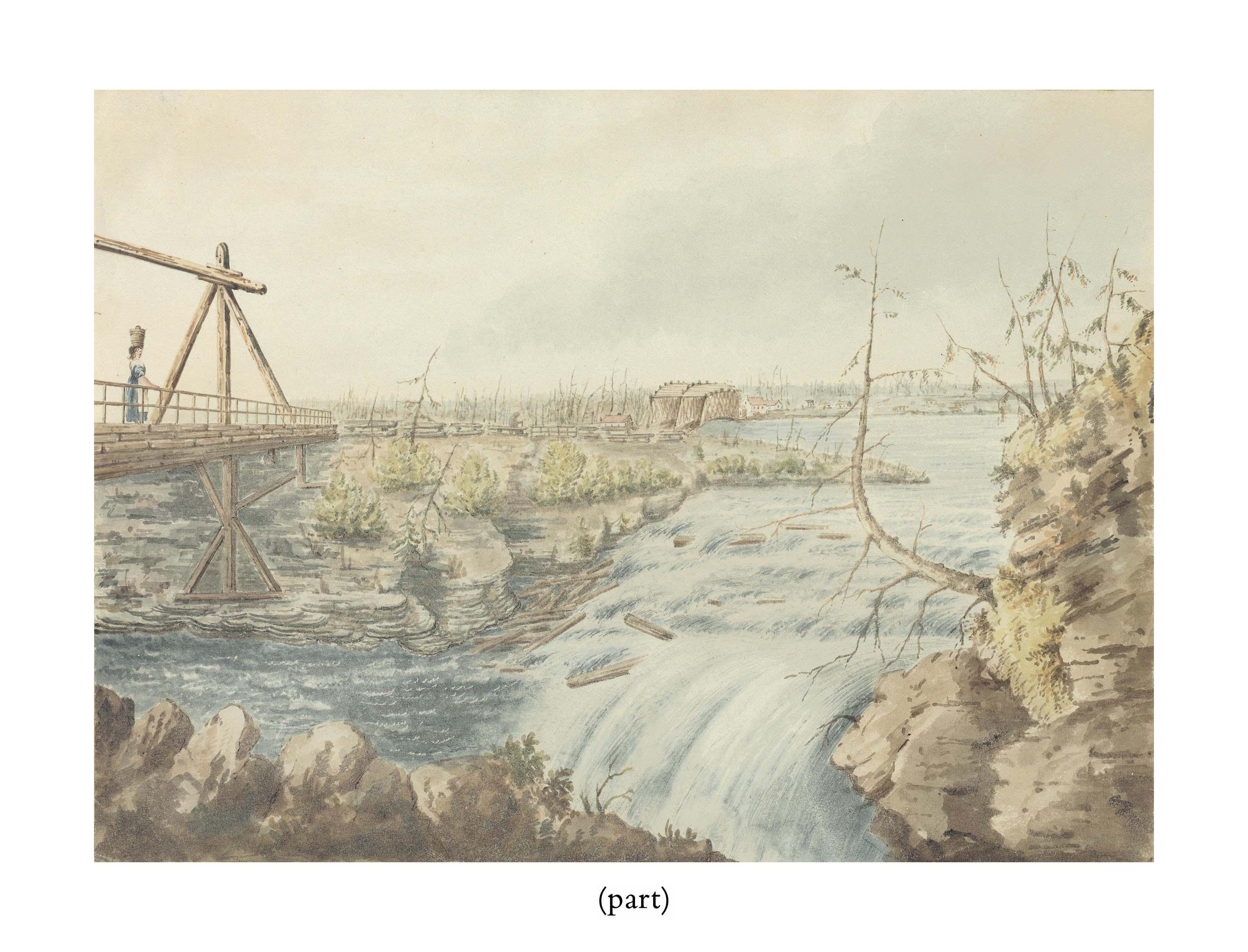 Major Charles Frederick Gibson - The bridge at Bytown [Ontario]