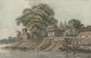 Major William Neville Parker - View of the gateway to the caravanserai at Rajmahal, Bengal; View of the ghats at Murshidabad, Bengal; View of the minar at Gour, Bengal