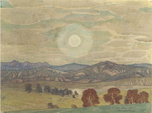 Maksimilian Aleksandrovich Voloshin - Mountainous Landscape At Dusk