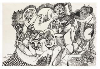 Malangatana Valente Ngwenya - Mythical Beasts