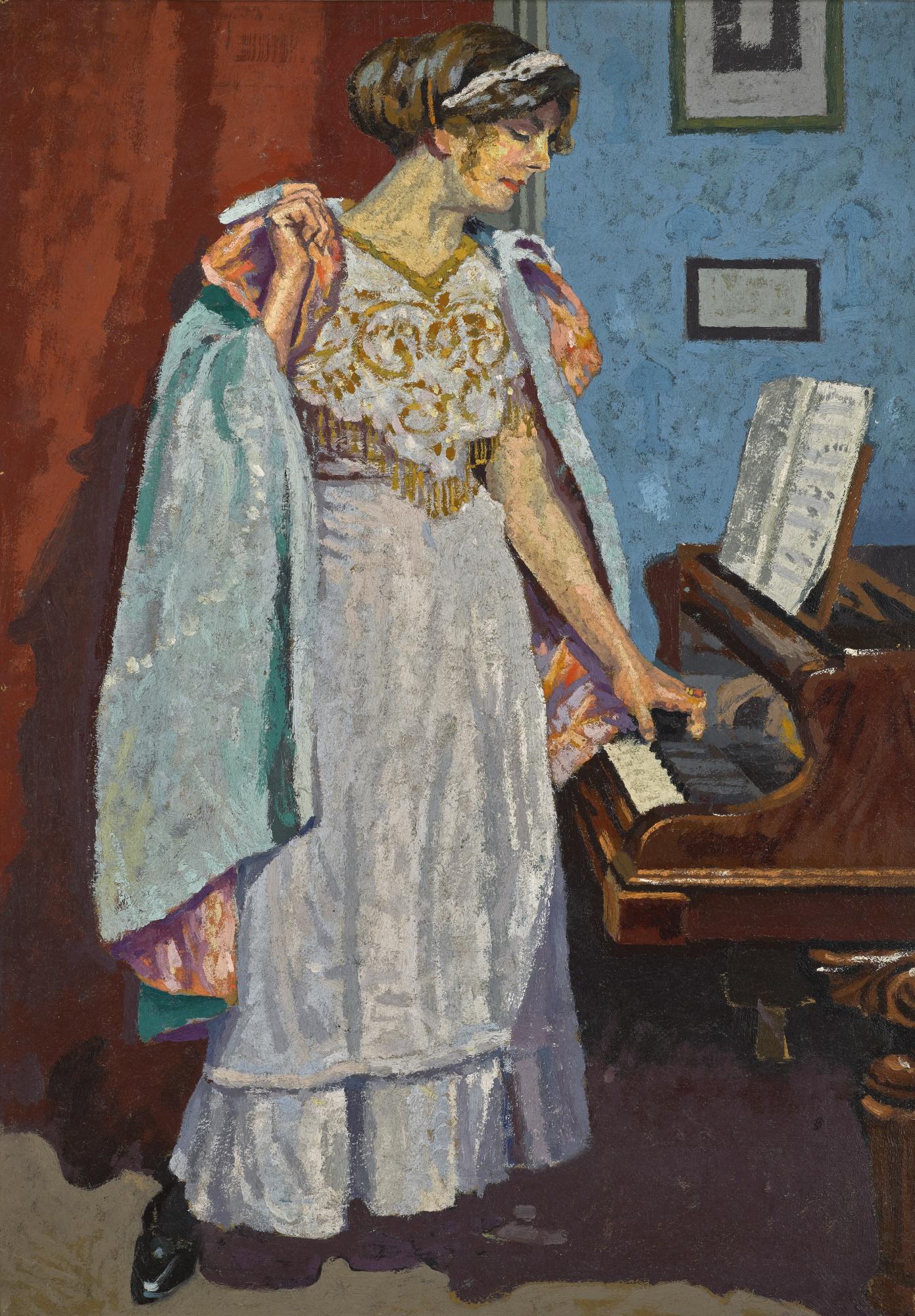 Malcolm Drummond - Zina Ogilvie, The Artist\'S Wife, At The Piano