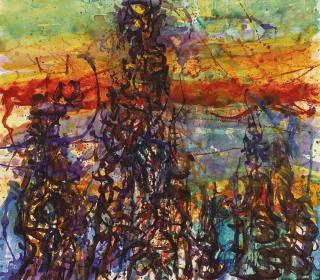 Malcolm Morley - Barcelona Cathedral As A Blood Red Orange