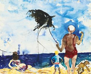 Malcolm Morley - Plane Sailoring On The Beach