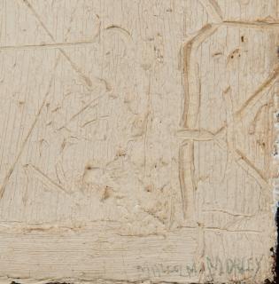 Malcolm Morley - Roman Algebra [Long Time Ago], 1962 10 x 10 in. (25.4 x 25.4 cm) framed 10 5/8 x 10 5/8 in.