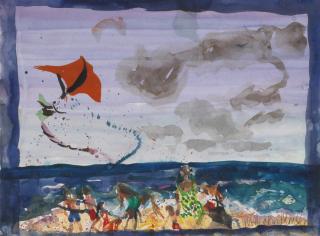 Malcolm Morley - Untitled (Kites & Clouds)