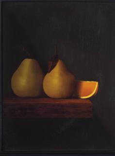 Malcolm Rains - Still Life With Pears And Orange Slice