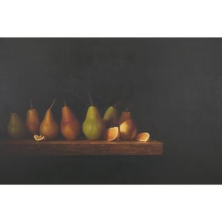 Malcolm Rains - Still Life With Seven Pears And Orange Slices