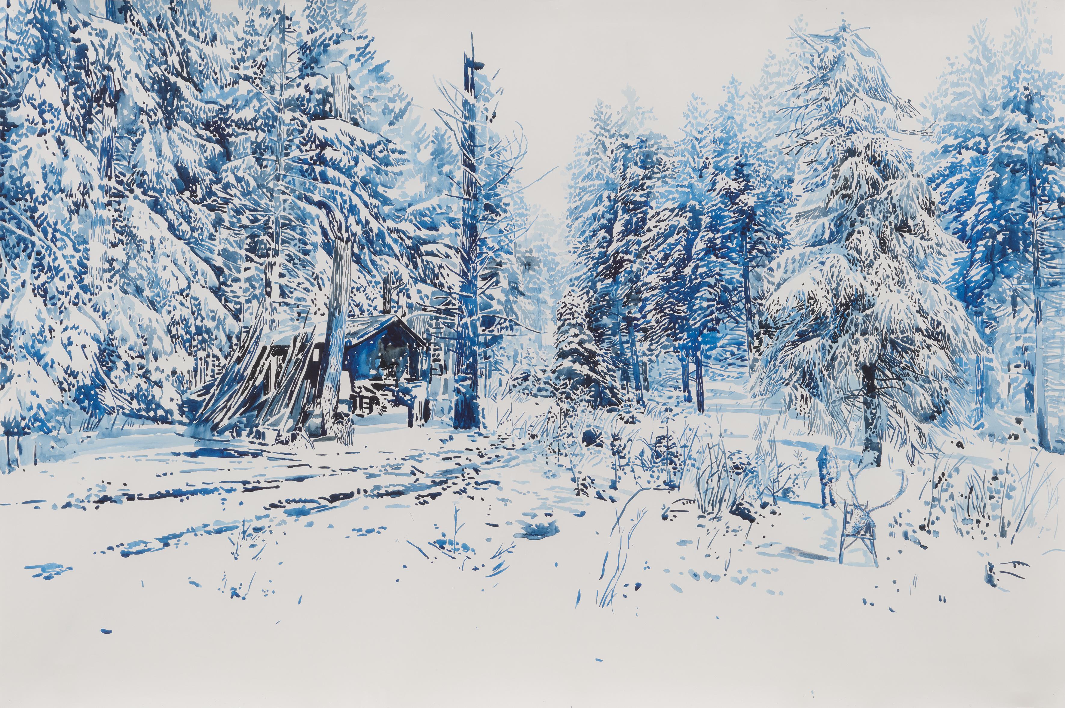 Malgosia Jankowska - Blauer Schlitten.