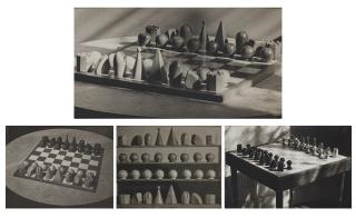 Man Ray - Chess Pieces. Four Studies, c. mid 1940s