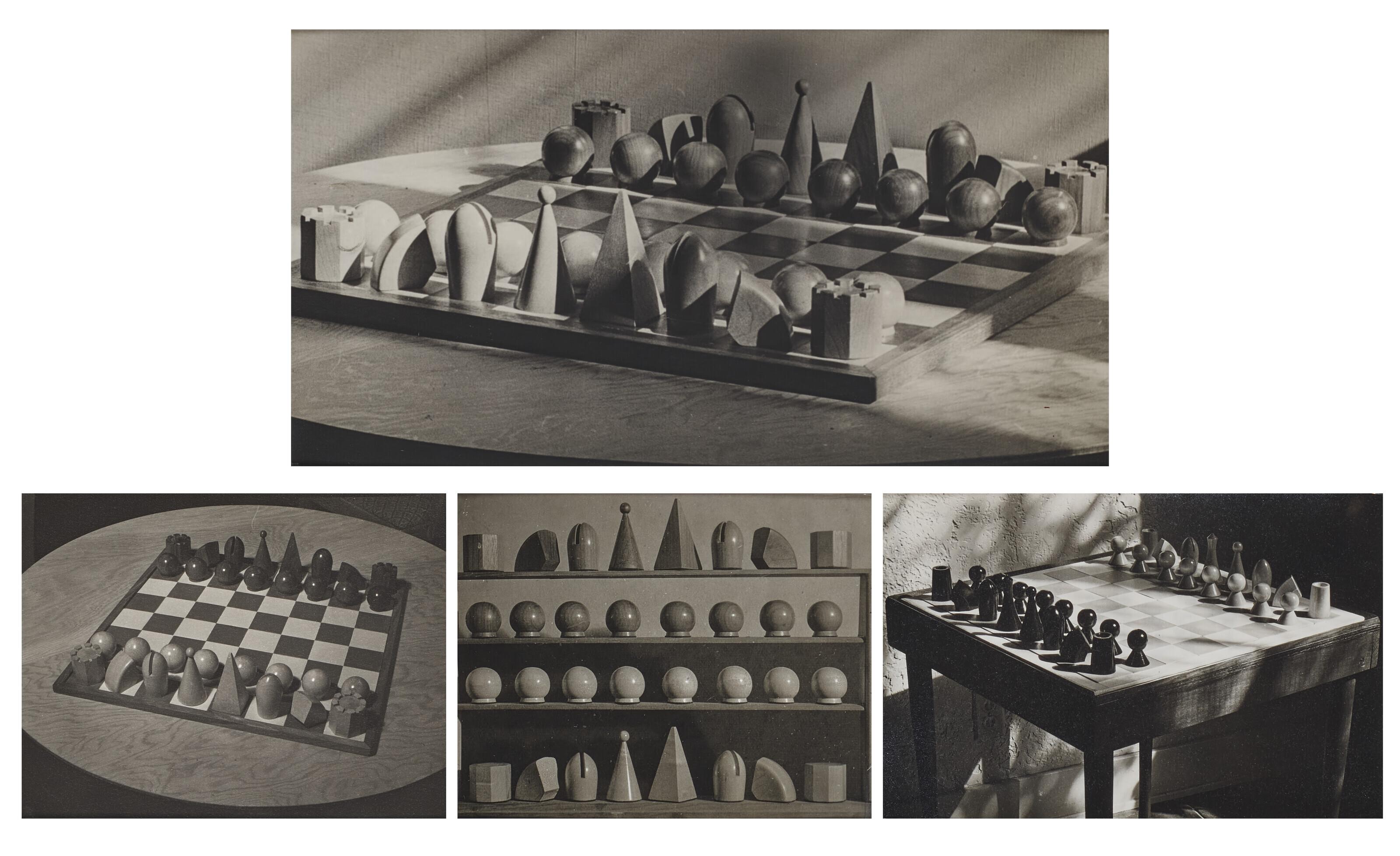 Man Ray - Chess Pieces. Four Studies, c. mid 1940s