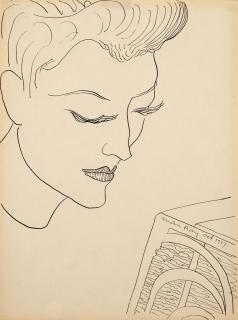 Man Ray - Femme Aux Yeux Baissés