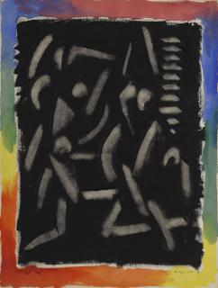 Man Ray - Figures On Black Background