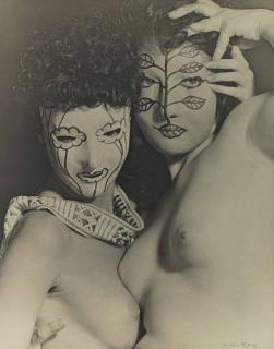 Man Ray - Juliet And Margaret In Masks, Los Angeles, C. 1945