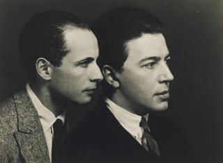 Man Ray - Louis Aragon   and Andr é  Breton, circa 1924
