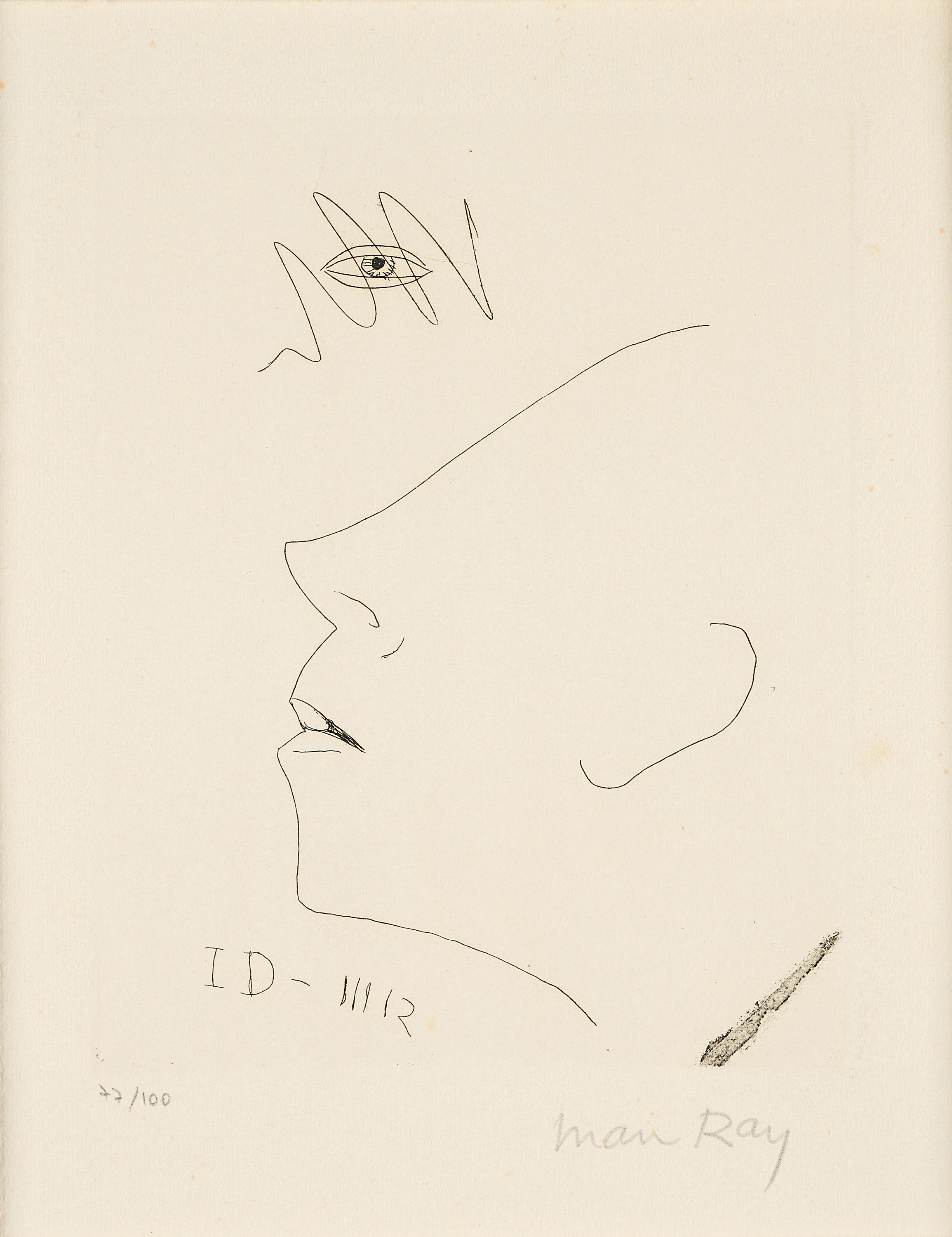 Man Ray - Porträt von Isadora Duncan.