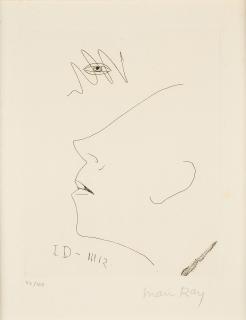Man Ray - Porträt von Isadora Duncan.