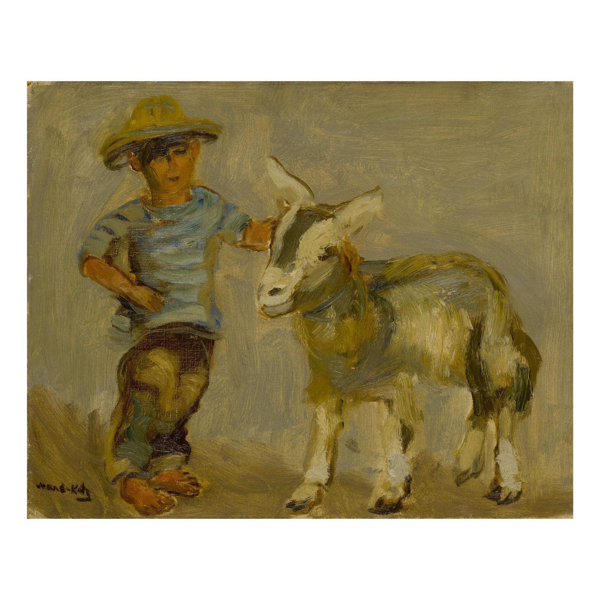 Mané-Katz - Boy With Young Donkey