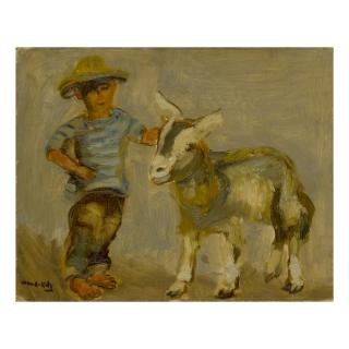 Mané-Katz - Boy With Young Donkey