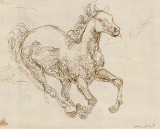 Mané-Katz - Etude de cheval