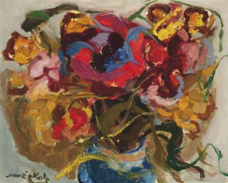 Mané-Katz - Fleurs rouges