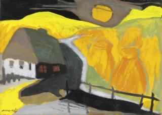 Mané-Katz - Paesaggio Con Covoni (Paysage D\'Ukraine)