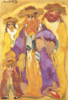 Mané-Katz - Rabbi and Students