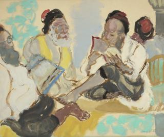 Mané-Katz - Scholars At Study