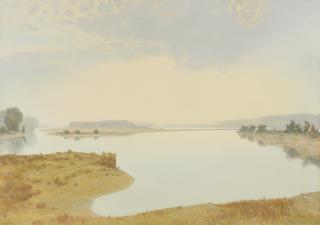 Manfred Bluth - Ein Abend für die Angler am Po bei Mantua.