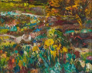 Manfred Henninger - Garten mit Narzissen.