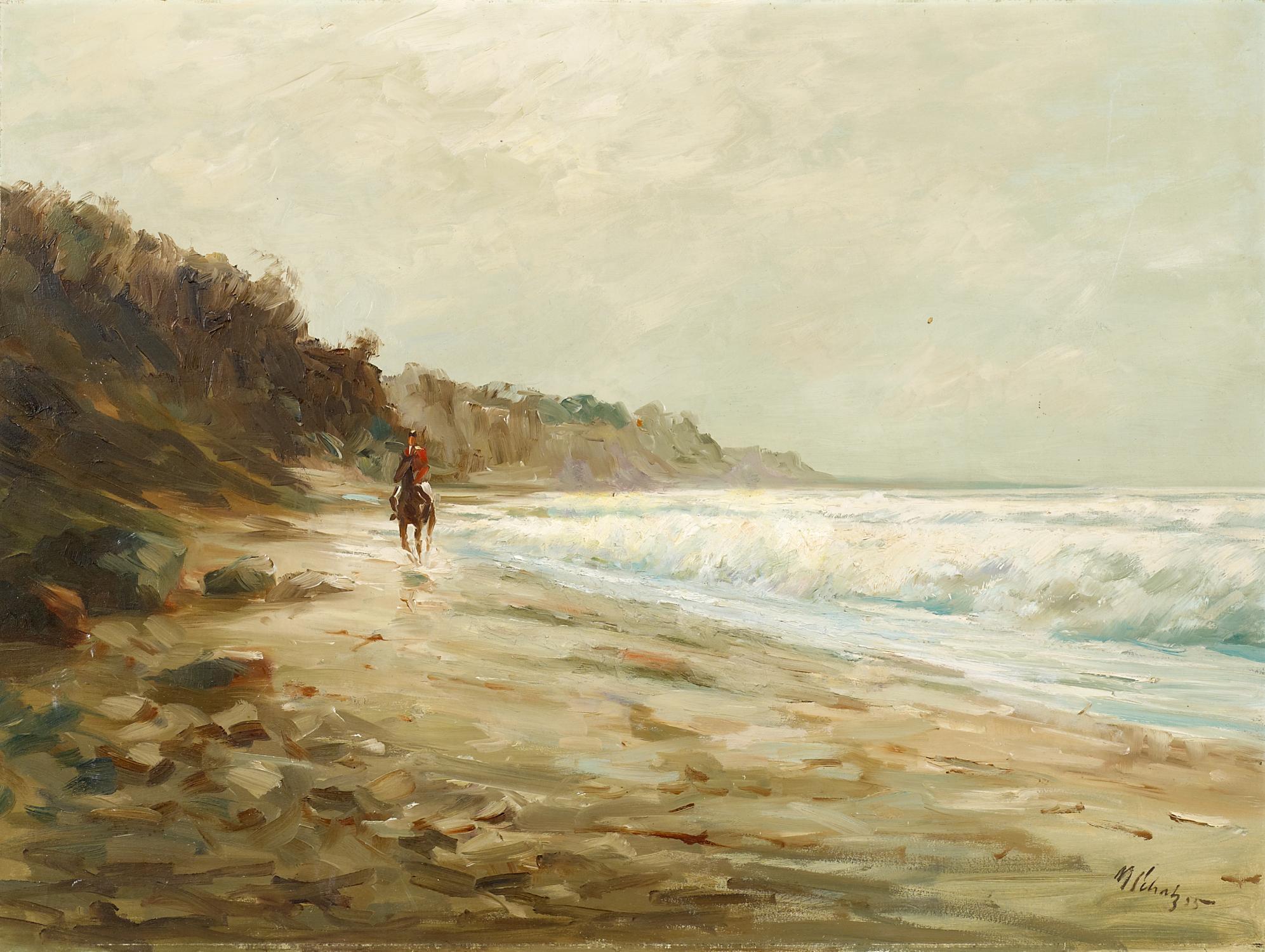 Manfred Schatz - Reiter an der Küste.