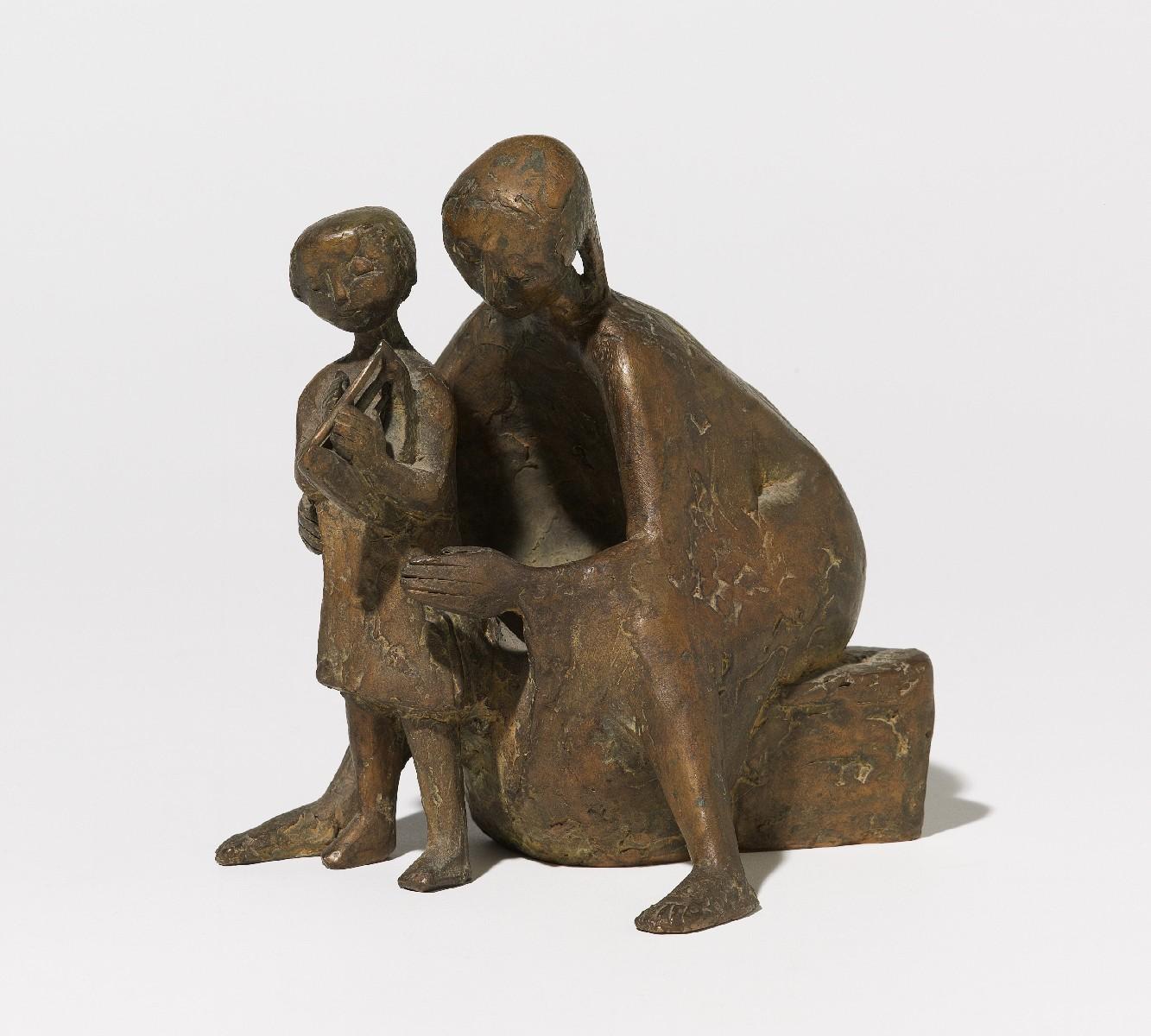 Manfred Welzel - Frau mit spielendem Kind