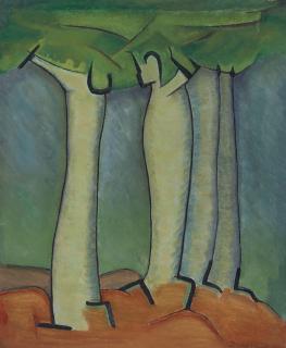 Manierre Dawson - Trees on Red Rocks