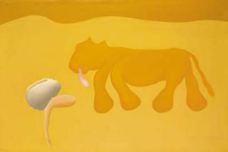 Manjit Bawa - Man Dreaming and Animal